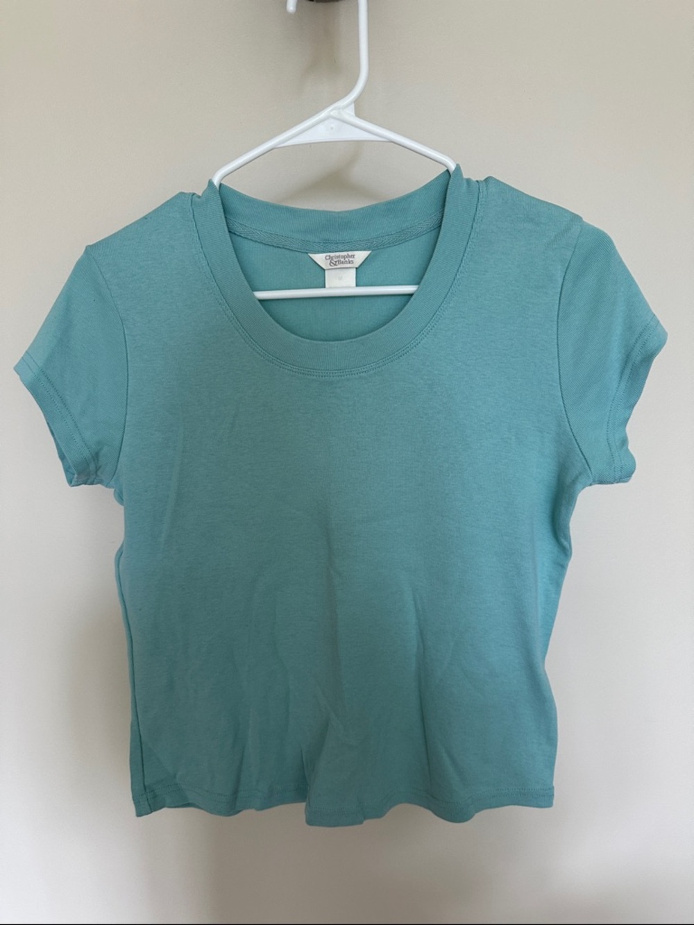 Christopher & Banks Light Teal Short Sleeve Crewneck Tee